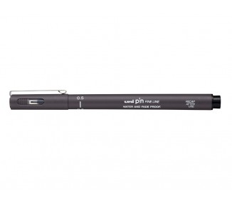 Rotulador uniball pin calibrado micrometrico 0,5 mm color gris oscuro