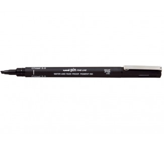 Rotulador uniball pin calibrado punta biselada 3 mm color negro