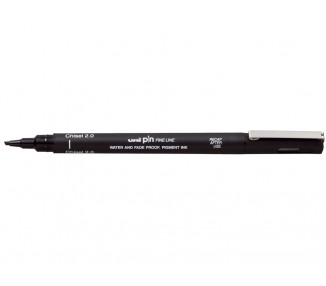 Rotulador uniball pin calibrado punta biselada 2 mm color negro