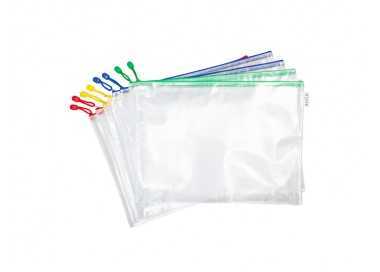 Bolsa multiusos tarifold zipper con cremallera din a3 pack de 8 unidades colores surtidos