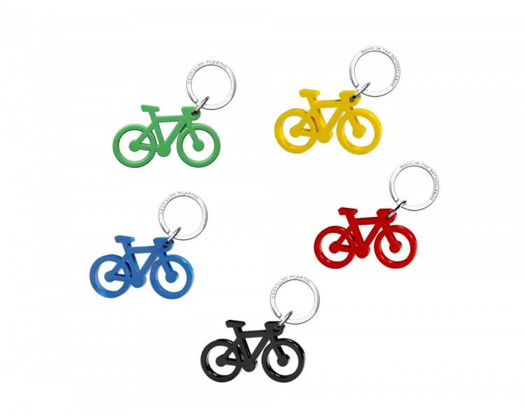 Llavero bicicleta acrilico reciclado pack de 5 unidades colores surtidos
