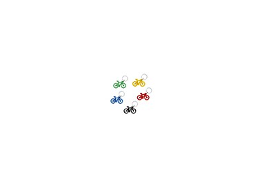 Llavero bicicleta acrilico reciclado pack de 5 unidades colores surtidos