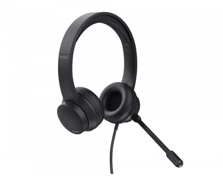 Auricular trust ayda diadema con microfono usb color negro