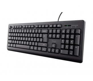 Teclado trust tk-150 usb 2.0 con cable longitud 180 cm color negro