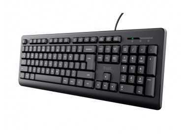 Teclado trust tk-150 usb 2.0 con cable longitud 180 cm color negro