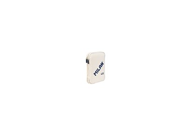 Plumier escolar milan 430 since 1918 doble con accesorios color beig 195x50x130 mm