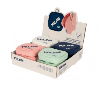 Monedero milan 430 since 1918 pequeño expositor de 12 unidades colores surtidos
