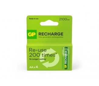 Pila gp recargable aa 2100 mah blister de 4 unidades