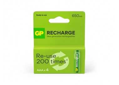 Pila gp recargable aaa 650 mah blister de 4 unidades