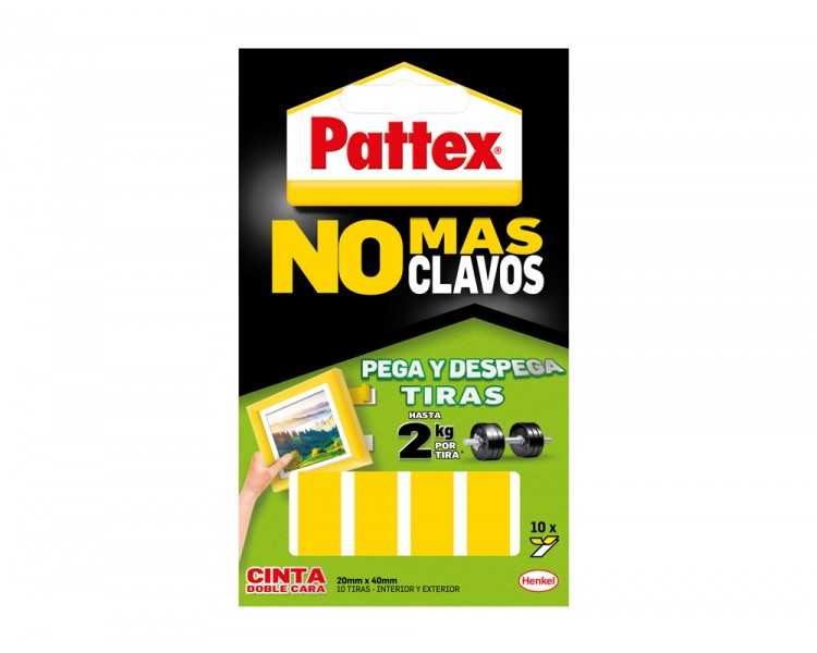 Cinta doble cara pattex pega y despega no mas clavo blister de 10 unidades
