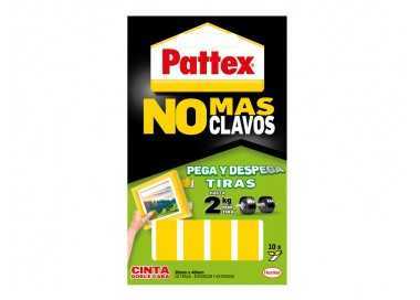 Cinta doble cara pattex pega y despega no mas clavo blister de 10 unidades