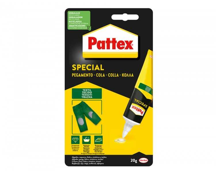 Pegamento pattex especial textil bote de 20 gr