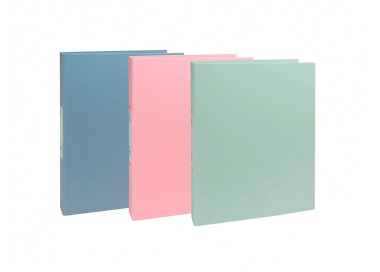 Carpeta de 2 anillas 30 mm redondas exacompta autentik din a4+ carton reciclado forrado colores surtidos
