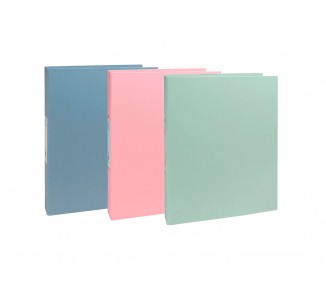 Carpeta de 4 anillas 30 mm redondas exacompta autentik din a4+ carton reciclado forrado colores surtidos