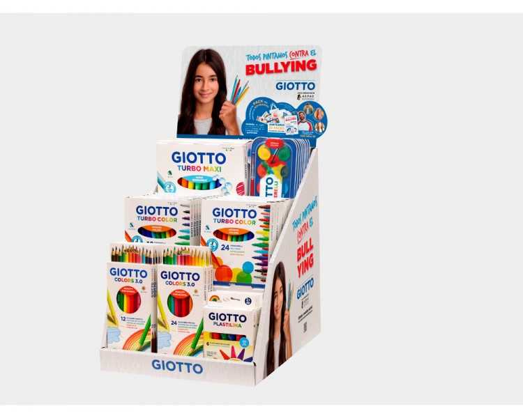 Expositor sobremesa giotto campaña todos pintamos contra el bullying 2025