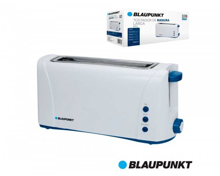 Tostador blaupunkt boca ancha 220v-1000w termostato 6 niveles boton parada color blanco