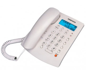 Telefono daewoo sobremesa pantalla retroiluminada manos libres color blanco