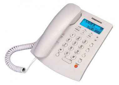 Telefono daewoo sobremesa pantalla retroiluminada manos libres color blanco