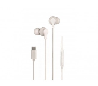 Auricular daewo in-ear con microfono usb tipo-c color blanco