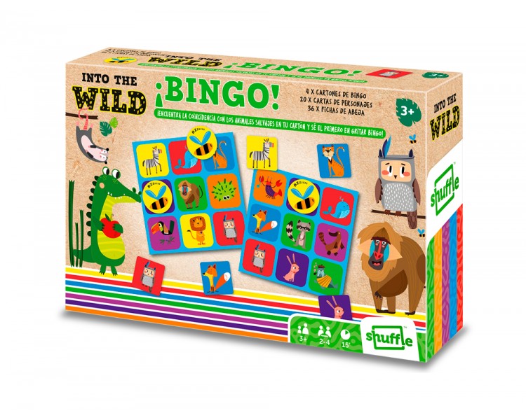 Bingo shuffle infantil into the wild