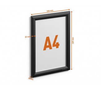 Marco porta anuncios durable din a4 marco aluminio color negro