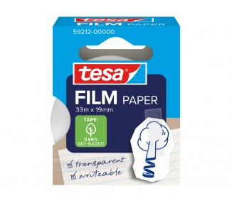 Cinta adhesiva tesa papel transparente 33 mt x 19 mm