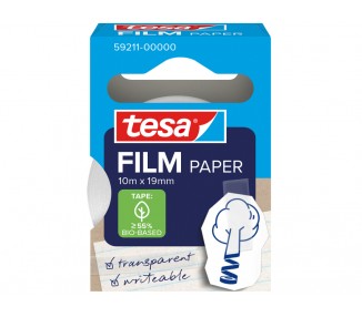 Cinta adhesiva tesa papel transparente 10 mt x 19 mm