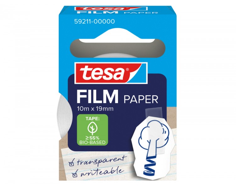 Cinta adhesiva tesa papel transparente 10 mt x 19 mm