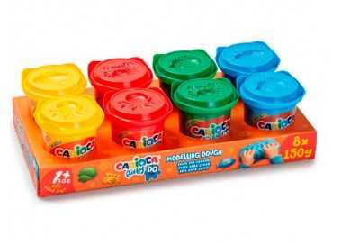 Pasta de modelar carioca baby do 150 ml caja de 8 unidades colores surtidos