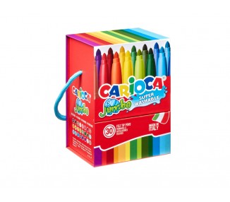 Rotulador carioca jumbo caja premium con asa 30 unidades colores surtidos
