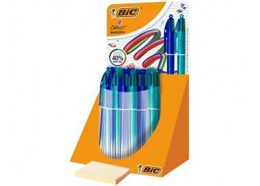 Boligrafo bic cuatro colores smooth gradiente expositor de 30 unidades colores surtidos