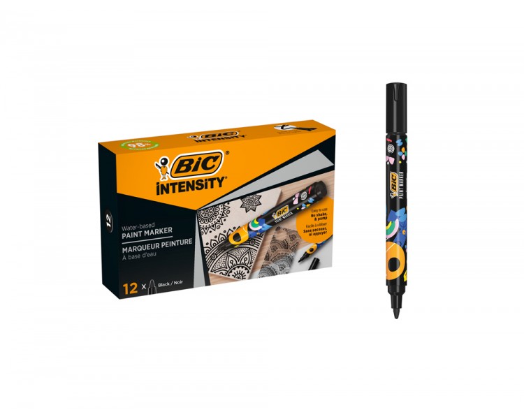 Rotulador bic intensity paint marker color negro
