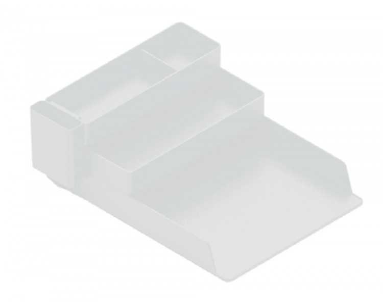 Bandeja sobremesa plastico q-connect organizador de escritorio con 4 departamentos transparente