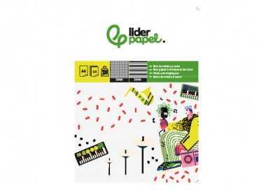 Bloc musica y canto liderpapel pentagrama interlineado 2 mm cuadricula 5mm din a4 24 hojas 100g/m2