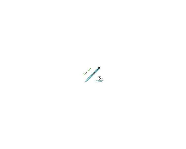 Rotulador liderpapel acrylic base agua todo tipo de superficie punta redonda 3 mm verde menta