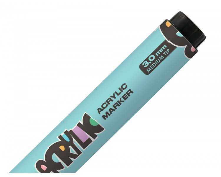 Rotulador liderpapel acrylic base agua todo tipo de superficie punta redonda 3 mm verde menta