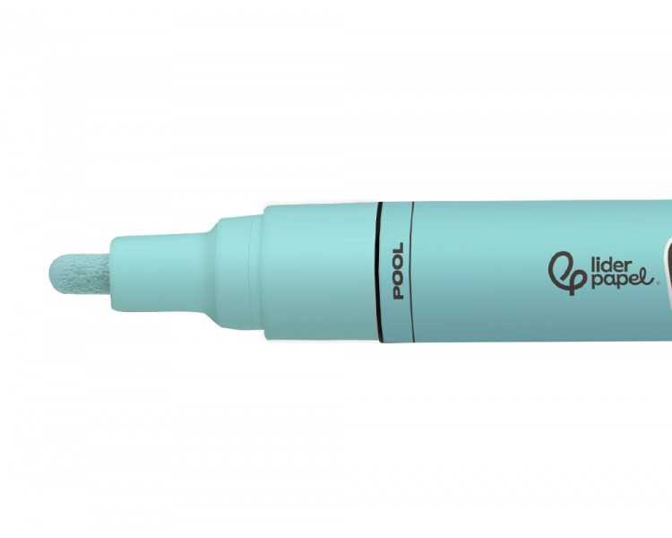 Rotulador liderpapel acrylic base agua todo tipo de superficie punta redonda 3 mm verde menta
