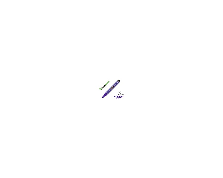Rotulador liderpapel acrylic base agua todo tipo de superficie punta redonda 3 mm purpura