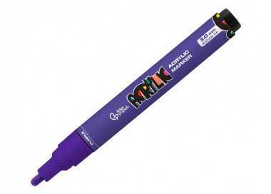 Rotulador liderpapel acrylic base agua todo tipo de superficie punta redonda 3 mm purpura