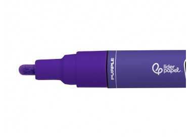Rotulador liderpapel acrylic base agua todo tipo de superficie punta redonda 3 mm purpura