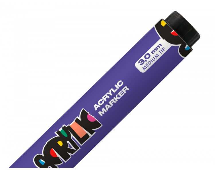 Rotulador liderpapel acrylic base agua todo tipo de superficie punta redonda 3 mm purpura