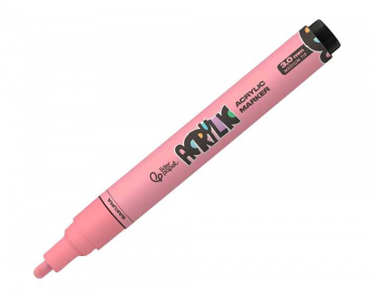 Rotulador liderpapel acrylic base agua todo tipo de superficie punta redonda 3 mm rosa sakura
