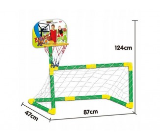 Juego de futbol y baloncesto mjd 2 en 1 +3 años
