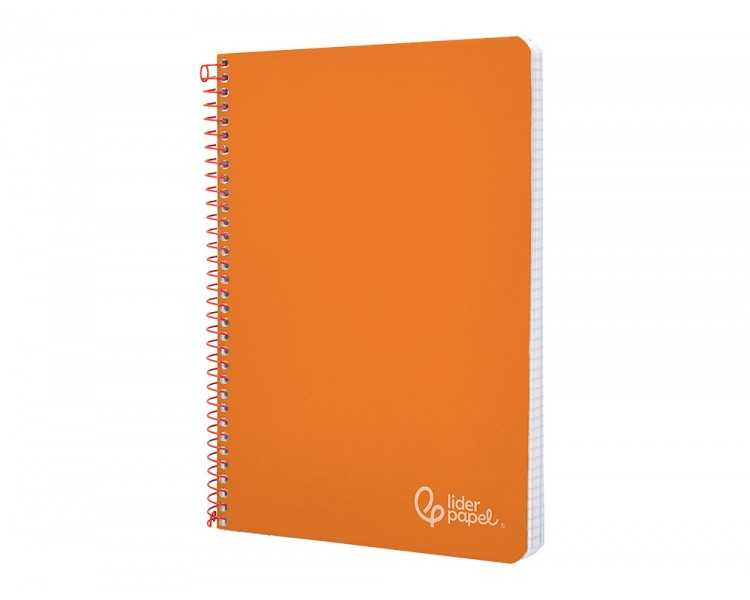 Cuaderno espiral liderpapel din a4 witty tapa dura 80h 90gr pauta 2,5mm con margen color naranja