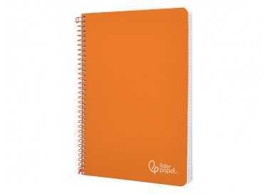 Cuaderno espiral liderpapel din a4 witty tapa dura 80h 90gr pauta 2,5mm con margen color naranja