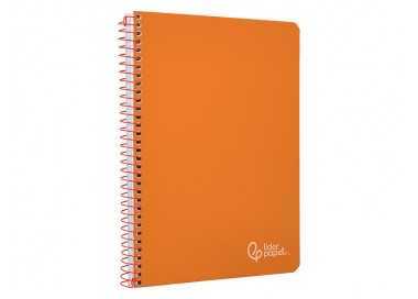 Cuaderno espiral liderpapel din a4 witty tapa dura 80h 90gr pauta 2,5mm con margen color naranja