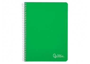 Cuaderno espiral liderpapel din a4 witty tapa dura 80h 90gr rayado horizontal con margen color verde Cuaderno espiral liderpapel din a4 witty tapa dura 80h 90gr rayado horizontal con margen color verde