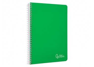 Cuaderno espiral liderpapel din a4 witty tapa dura 80h 90gr rayado horizontal con margen color verde Cuaderno espiral liderpapel din a4 witty tapa dura 80h 90gr rayado horizontal con margen color verde