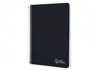 Cuaderno espiral liderpapel din a4 witty tapa dura 80h 90gr rayado horizontal con margen color negro Cuaderno espiral liderpapel din a4 witty tapa dura 80h 90gr rayado horizontal con margen color negro