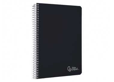 Cuaderno espiral liderpapel din a4 witty tapa dura 80h 90gr rayado horizontal con margen color negro Cuaderno espiral liderpapel din a4 witty tapa dura 80h 90gr rayado horizontal con margen color negro